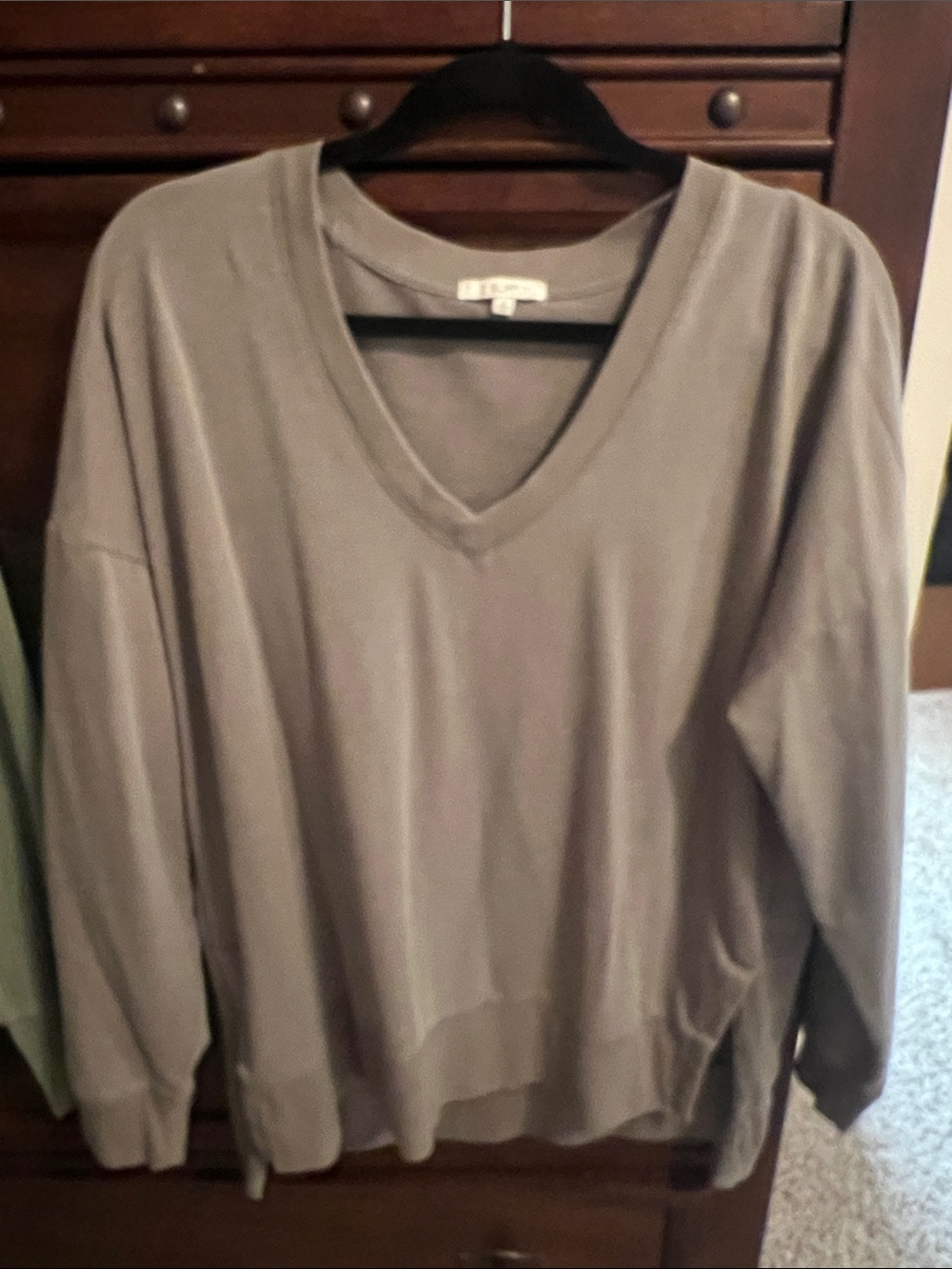 Z Supply Women's V-Neck Sweater in Green